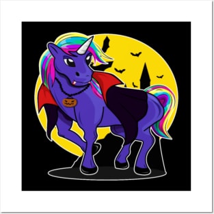 Halloween Unicorn- Posters and Art